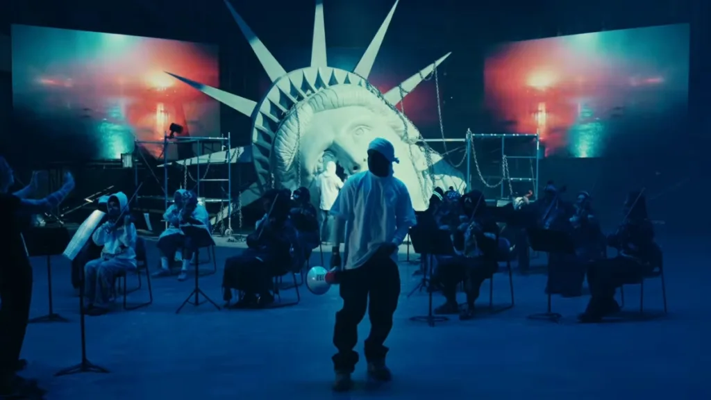 A$AP Rocky na żywo z orkiestrą i wizualizacją Statuy Wolności podczas koncertowego show