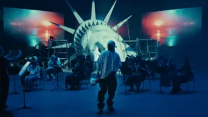 A$AP Rocky na żywo z orkiestrą i wizualizacją Statuy Wolności podczas koncertowego show